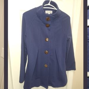 Neon Buddha blue jacket.